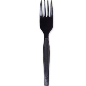 Heavy Duty Plastic Fork 6.8in - Black