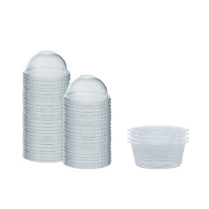 Towerpac Clear Round Container w/ Flat Base 100cc - PET
