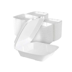 Foam Burger Box w/ Hinge Lid 127x127x68mm – White | 500pcs