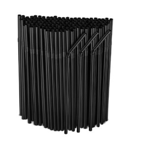 Flexible Straw Ø6x230mm – Black [P:500pcs*20pkts]