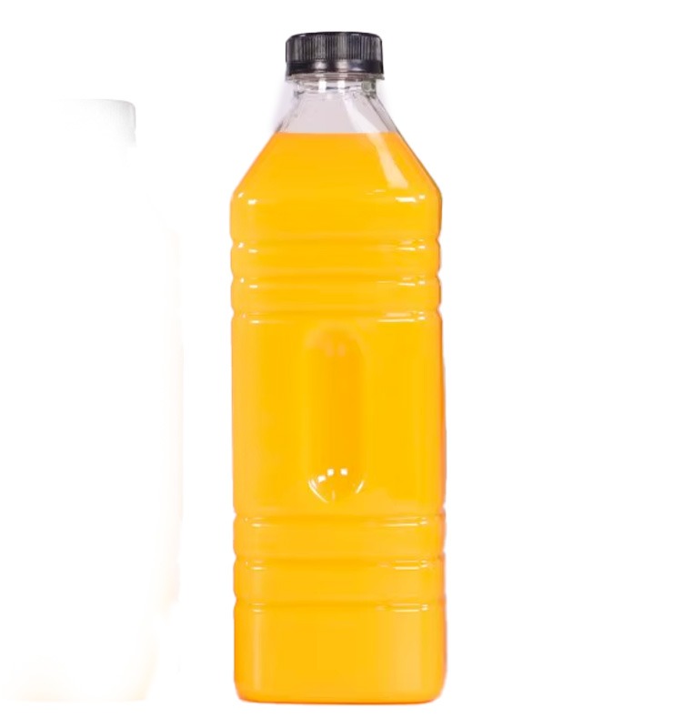 Clear Juice Bottle 1500ml w/ Lid – Square/PET