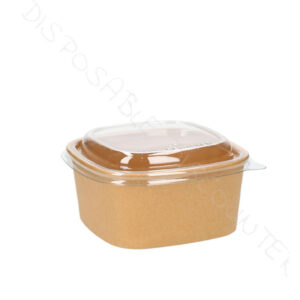 BROWN SQUARE SALAD BOWL 400ML